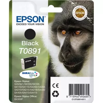 Epson Monkey yksittäispakkaus musta T0891 DURABrite Ultra muste