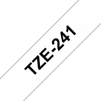 Brother TZE-241 merkintänauha musta valkoisella