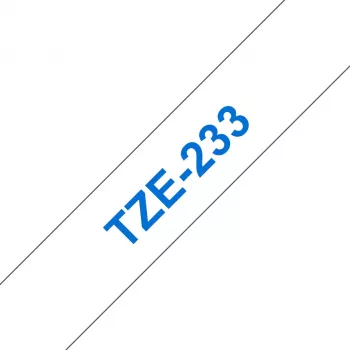 Brother TZE-233 kirjoitusnauha sininen valkoisella