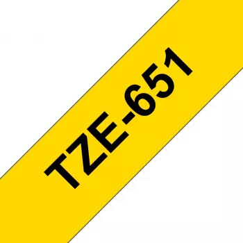 Merkintänauha Brother TZE651 24 mm keltainen