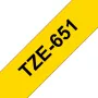Merkintänauha Brother TZE651 24 mm keltainen