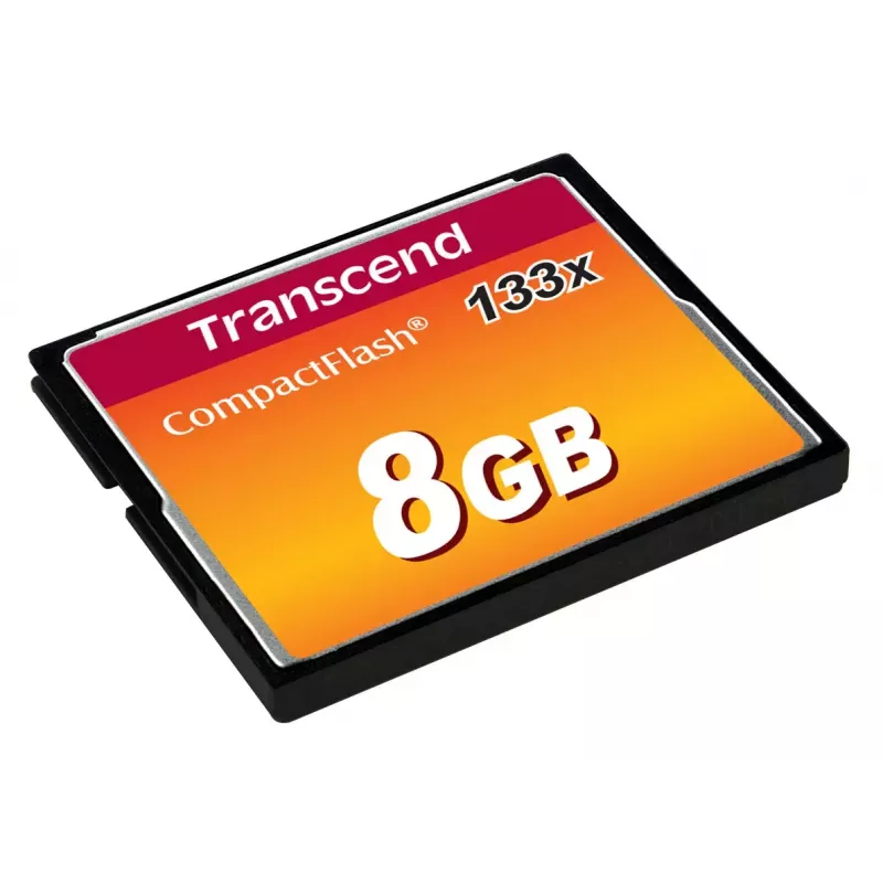 CompactFlash-kortti Transcend TS8GCF133, 8GB, 50MB/s luku, 20MB/s kirjoitus