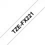 Laminointinauha Brother TZe TZEFX221 musta valkoisella 9 mm
