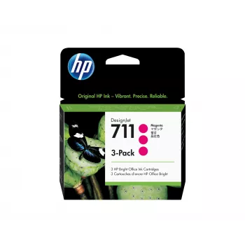 HP 711 3 kpl:n pakkaus 29 ml magenta DesignJet-mustekasetit