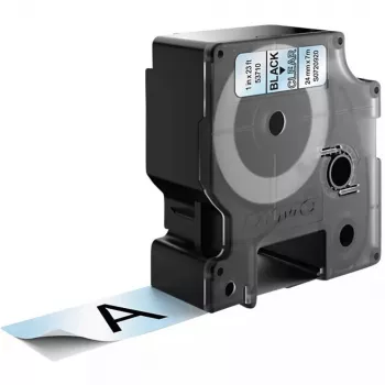 DYMO Authentic D1 -tarrat | 24 mm x 7 m rulla | musta tulostus läpinäkyvälle | itseliimautuvat tarrat LabelManager-tarratulostimiin