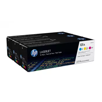 HP 131A 3 kpl:n pakkaus syaani/magenta/keltainen alkuperäiset LaserJet-värikasetit