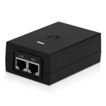 PoE-adapteri UBIQUITI POE-48-24W, 48 V PoE, 2x RJ-45 Fast Ethernet -liitäntää, 100–240 V tulo