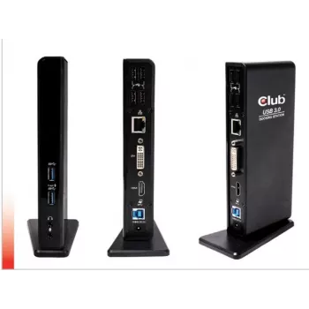 CLUB3D USB Gen1 Type-A Dual Display (HDMI ja DVI) DisplayLink™ -telakointiasema