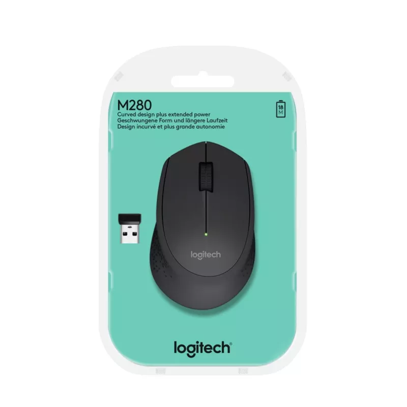 LOGITECH Wireless Mouse M280 musta 2,4GHz