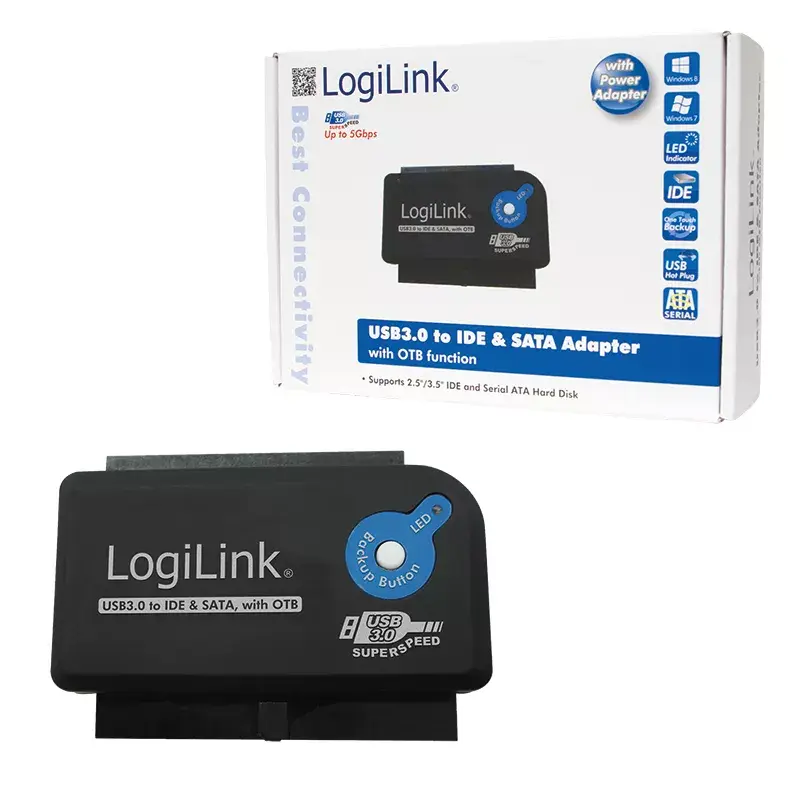 Kaapeliadapteri LogiLink AU0028A USB 3.0 IDE SATA musta