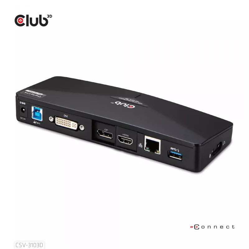 CLUB3D CSV-3103D The Club 3D universaali USB 3.1 Gen 1 UHD 4K -telakointiasema DisplayLink™