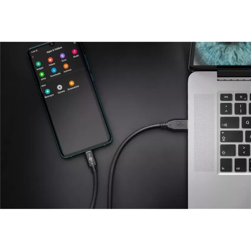 USB-C–USB-A-latauskaapeli Goobay 67999