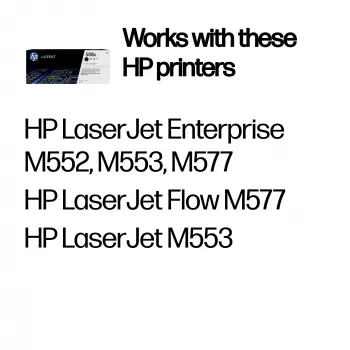 HP 508X High Yield musta alkuperäinen LaserJet-värikasetti, 12 500 sivua, musta, 1 kpl