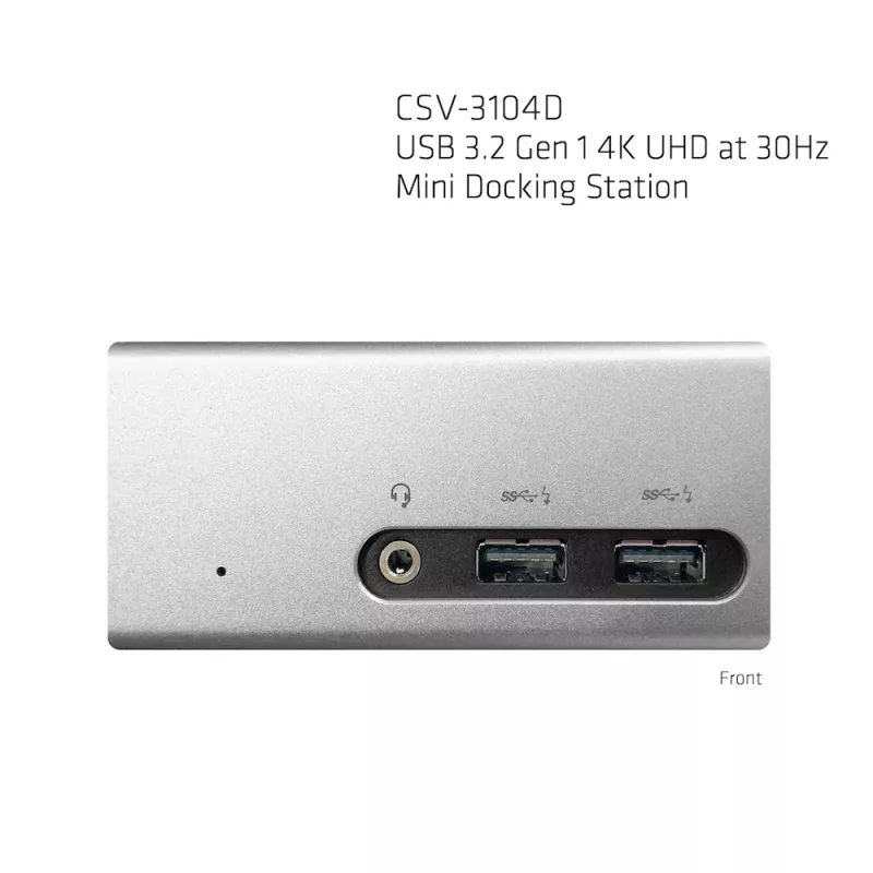 CLUB3D USB 3.2 Gen 1 4K UHD 30Hz Mini-telakointiasema ultrahohut muotoilu