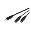 Audiokaapeli Goobay AVK 317-020 0,2 m 3,5 mm 2 x 3,5 mm musta