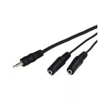 Audiokaapeli Goobay AVK 317-020 0,2 m 3,5 mm 2 x 3,5 mm musta