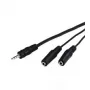 Audiokaapeli Goobay AVK 317-020 0,2 m 3,5 mm 2 x 3,5 mm musta