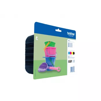 Brother LC-221 -mustekasetti 4 kpl alkuperäinen, vakiokapasiteetti, musta, syaani, magenta, keltainen