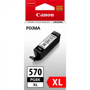 Canon PGI-570PGBK XL -pigmenttimustekasetti suurella kapasiteetilla, suuri (XL) kapasiteetti, musta, pigmenttipohjainen muste, 22 ml, 1 kpl, 500 sivua