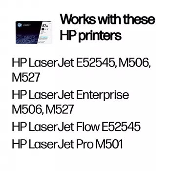 Värikasetti HP 87A musta alkuperäinen LaserJet 8550 sivua musta