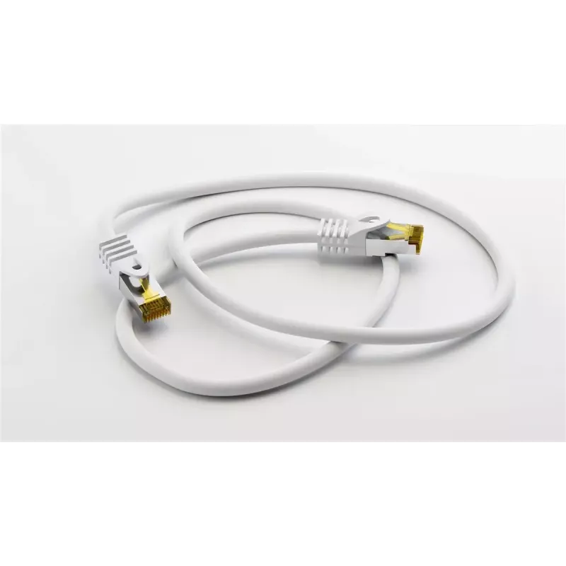 Verkkokaapeli Goobay RJ45-liitäntäkaapeli CAT 6A S/FTP 1 m valkoinen