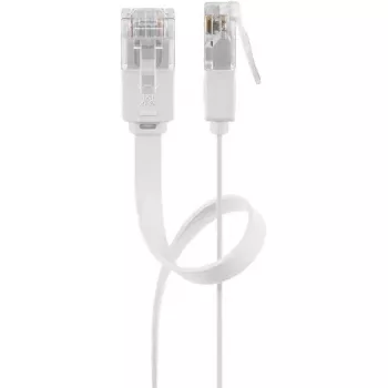 Goobay 95155 verkkokaapeli Cat6 U/UTP (UTP) valkoinen, 7 m, RJ-45 kullattu