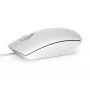 DELL langallinen hiiri - MS116 - valkoinen, molempikätinen, optinen, USB Type-A, 1000 DPI, valkoinen