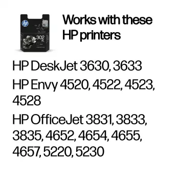 HP 302XL alkuperäinen mustekasetti musta suurikapasiteettinen, musta, 1 kpl, 430 sivua