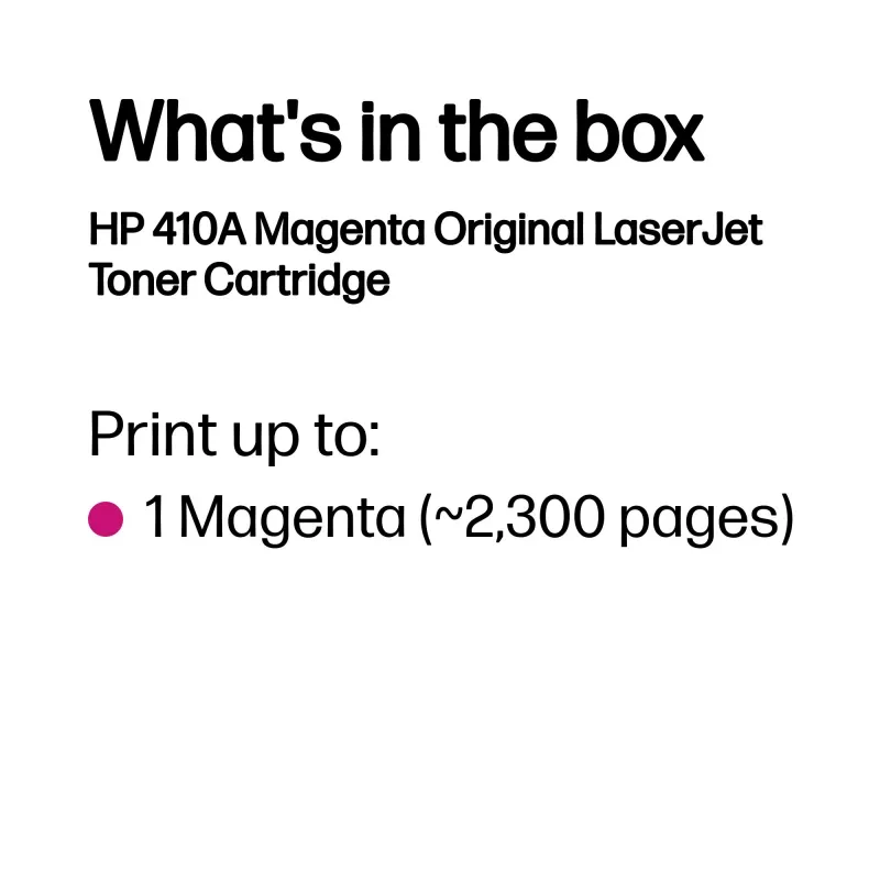 Värikasetti HP magenta 410A CF413A 2300 sivua
