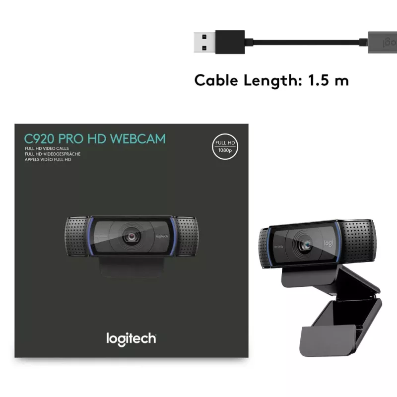 LOGITECH C920 HD Pro -verkkokamera - USB