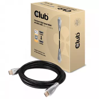 CLUB3D HDMI 2.0 -kaapeli 3 metriä UHD 4K/60Hz 18Gbps sertifioitu Premium High Speed