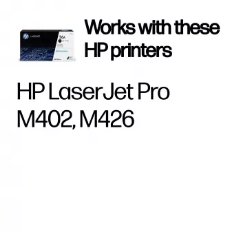 HP 26A alkuperäinen LaserJet-värikasetti musta, 3100 sivua, musta, 1 kpl