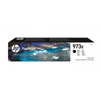 HP 973X alkuperäinen PageWide-värikasetti, suuri kapasiteetti, musta, 1 kpl, 10 000 sivua