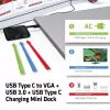 CLUB3D USB Type-C - VGA + USB 3.0 + USB Type-C -lataus minitelakka