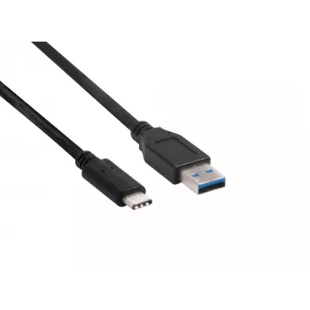 Club 3D CAC-1523 USB-C–USB-A-kaapeli, USB 3.1 Gen 2, 10 Gbps, PD 60 W, uros/uros, 1 m, musta