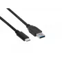 Club 3D CAC-1523 USB-C–USB-A-kaapeli, USB 3.1 Gen 2, 10 Gbps, PD 60 W, uros/uros, 1 m, musta