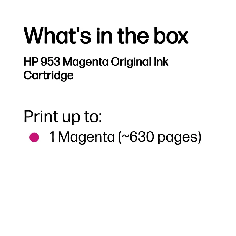 Värikasetti HP muste 953 F6U13AE magenta