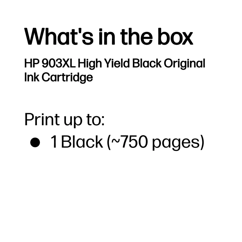 HP 903XL alkuperäinen muste, musta, suuri kapasiteetti
