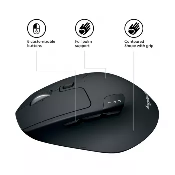 LOGITECH M720 Triathlon monilaite-langaton hiiri - musta