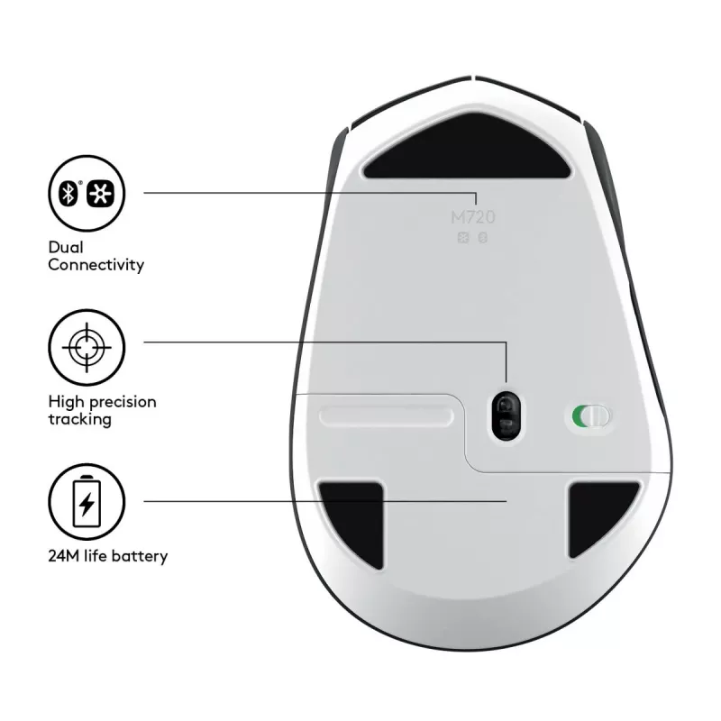LOGITECH M720 Triathlon monilaite-langaton hiiri - musta
