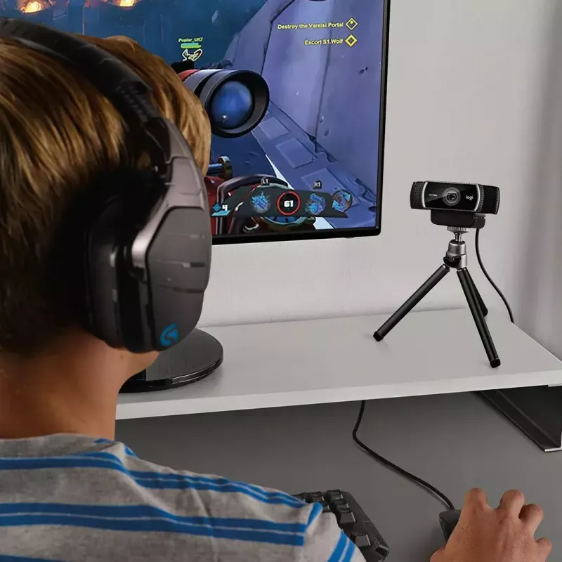 Logitech C922 1920 x 1080 pikseliä USB musta verkkokamera
