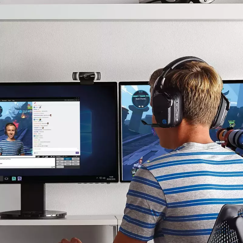 Logitech C922 1920 x 1080 pikseliä USB musta verkkokamera