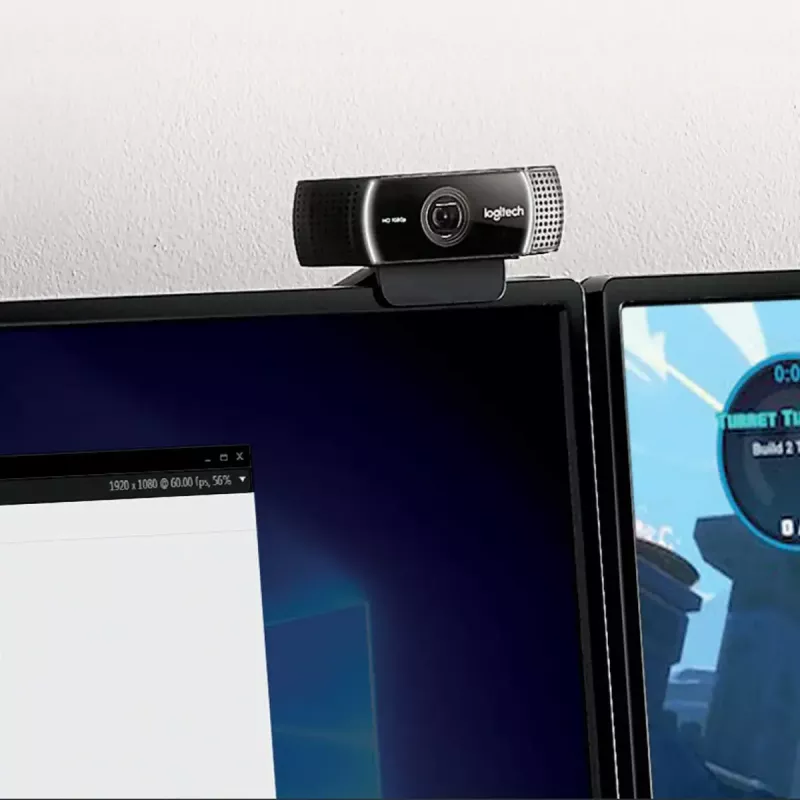 Logitech C922 1920 x 1080 pikseliä USB musta verkkokamera
