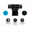 Logitech C922 1920 x 1080 pikseliä USB musta verkkokamera