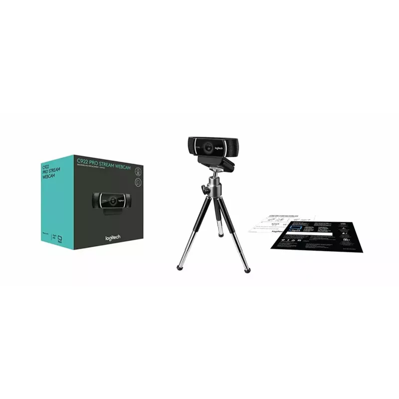 Logitech C922 1920 x 1080 pikseliä USB musta verkkokamera