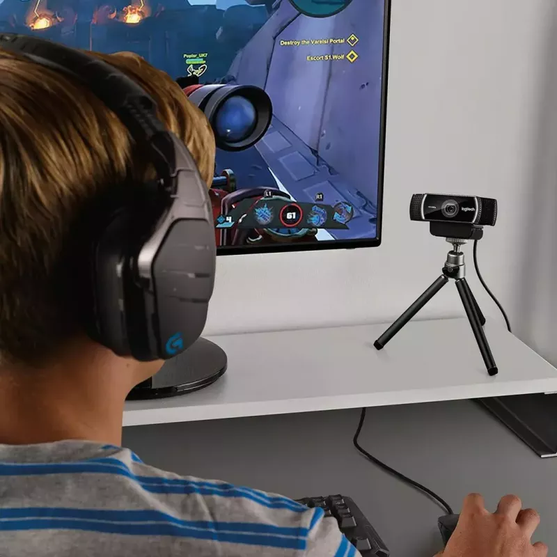 Logitech C922 1920 x 1080 pikseliä USB musta verkkokamera