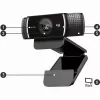 Logitech C922 1920 x 1080 pikseliä USB musta verkkokamera