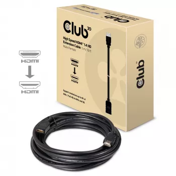 CLUB3D High Speed HDMI™ 1.4 HD jatkokaapeli 5 m/16 ft uros/naaras