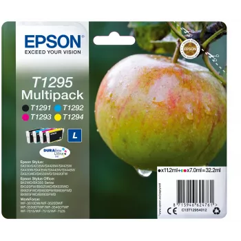 Mustepatruuna Epson multipakkaus T1295 musta syaani magenta keltainen
