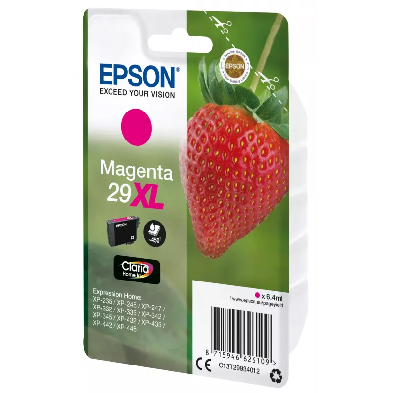 Värikasetti Epson yksittäispakkaus magenta 29XL Claria Home -värikasetti